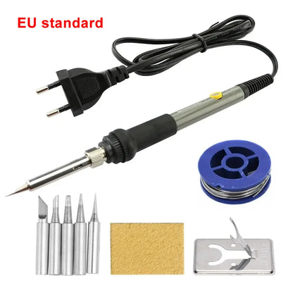 Justable Temperature Electric Soldering Iron 220V/110V 60W Electric Soldering Iron Set Welding Solder Repair Tool