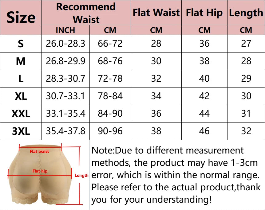 Padded Butt lifter Corrective Underwear Butt Enhancer Body Shaper Modeling Strap Fake Hip Shapwear Underwear Push Up Panties