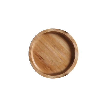 Home Bamboo Serving Tray Round Square Rectangle Breakfast Dessert Cake Tray Decorative Coffee Tea Platter Dinner Plate