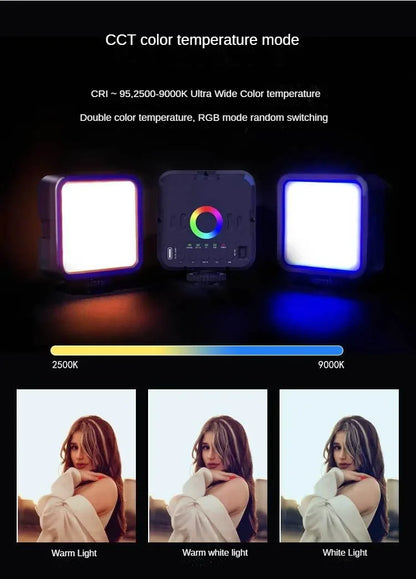 Мини RGB Горячий Загрузчик Заполняющий Свет Живая Фотография Светодиодный Портативный Атмосфера Красота Карман для Мобильной Камеры Регулируемый