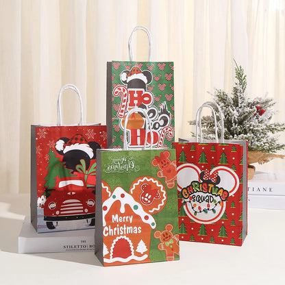 Christmas Gift Packing Bags Santa Claus Snowman Candy Cookie Box Xmas Navidad 2024 New Year Party Favor Bag Christmas Decoration