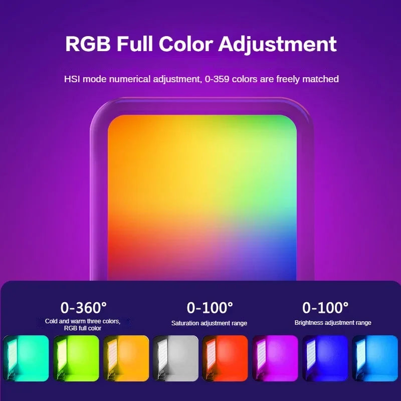 Мини RGB Горячий Загрузчик Заполняющий Свет Живая Фотография Светодиодный Портативный Атмосфера Красота Карман для Мобильной Камеры Регулируемый