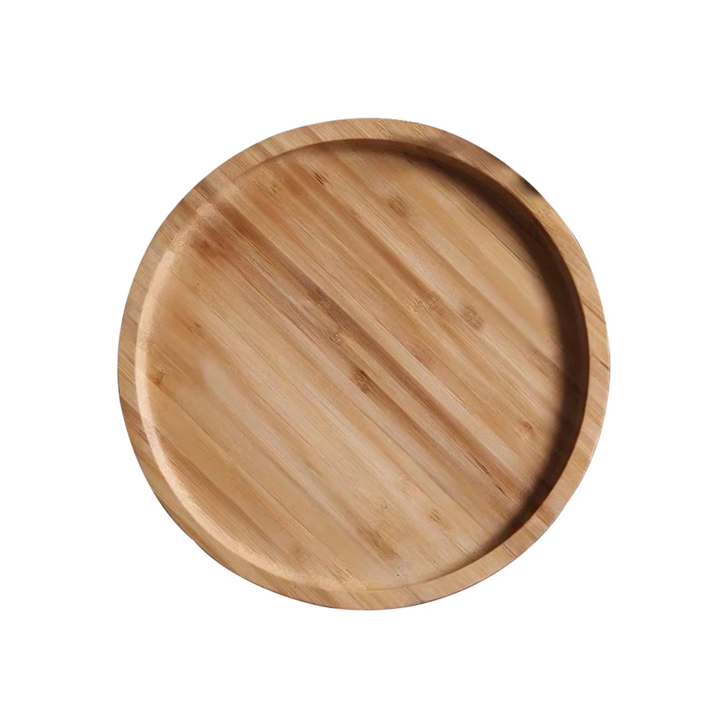 Home Bamboo Serving Tray Round Square Rectangle Breakfast Dessert Cake Tray Decorative Coffee Tea Platter Dinner Plate