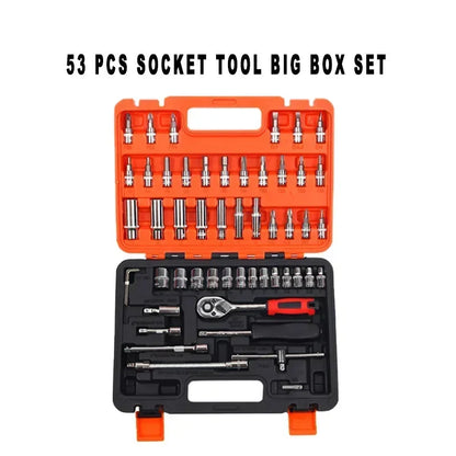 Complete set of hardware kit for automotive mechanical maintenance, vehicle mounted socket wrench toolbox, and combination parts