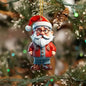 Christmas Decoration Pendant 2D Acrylic Cartoon Christmas Snowman Home Garden Christmas Tree Pendant Party Decoration Supplies