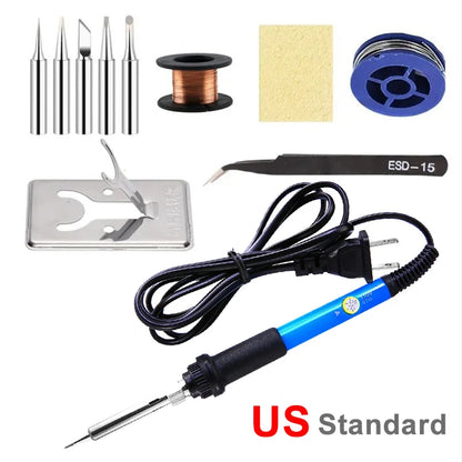 Justable Temperature Electric Soldering Iron 220V/110V 60W Electric Soldering Iron Set Welding Solder Repair Tool