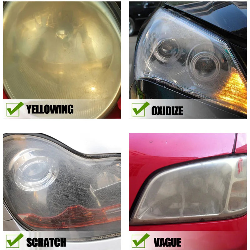 Car Headlight Polishing Agent Scratch Remover Repair Headlight Renewal Polish Liquid Headlights Restoration Kit Auto Accessories