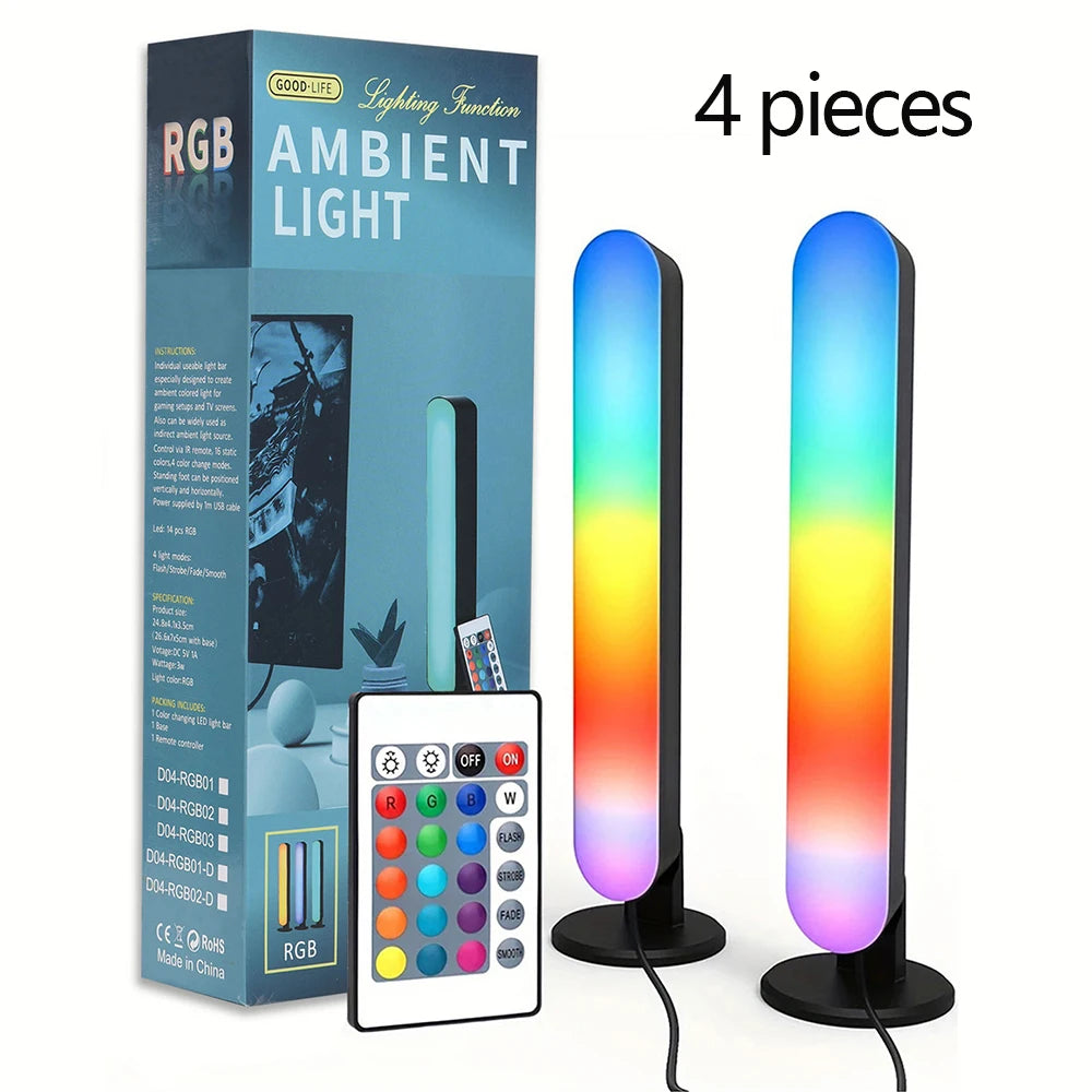 RGB Pickup Light Music Rhythm Lights Модернизированная USB перезаряжаемая модель Рождественское украшение Настольный RGB Light Bar Music Rhythm