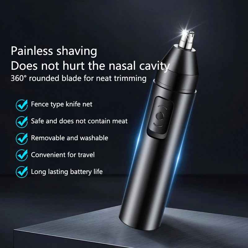 Black Electric Nose Hair Trimmer Ear And Nose Hair Trimmer Professional Painless Nose Hair Trimmer For Men And Women