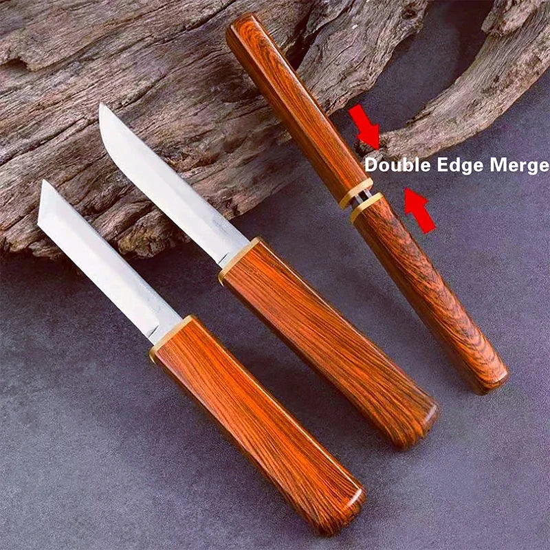 Stainless Steel 2-in-1 Double Straight Knife Outdoor Portable Multifunctional Hunting Camping Tactica Survival Blade Knife