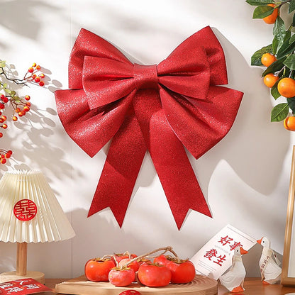 Big Giant Bow Christmas Tree Decorations DIY Material Shop Birthday Party Wedding Display Front Door Home Decor Unfinished Kit