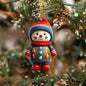 Acrylic Flat Santa Claus Christmas Snowman Character Pendant Ornament for Christmas Tree Holiday Party Car Decoration Gift